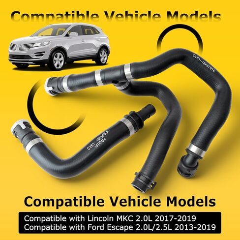 CV6Z-18472-T CV6Z-18472-W Inlet & Outlet HVAC Heater Hose Kit Replacement for Ford Escape 2013 2014 2015 2016 2017 2018 2019 for Lincoln MKC 2017 2018 2019, Replace KH-655 Water Heater Hose in Saudi Arabia