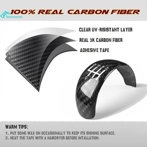 Upgrade Carbon Fiber Compatible with Nissan 370Z 2009-2018 Gear Shifting knob Cover 1Pcs in Saudi Arabia