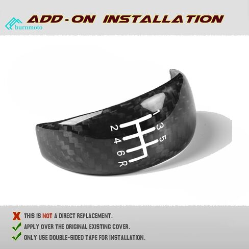Upgrade Carbon Fiber Compatible with Nissan 370Z 2009-2018 Gear Shifting knob Cover 1Pcs in Saudi Arabia