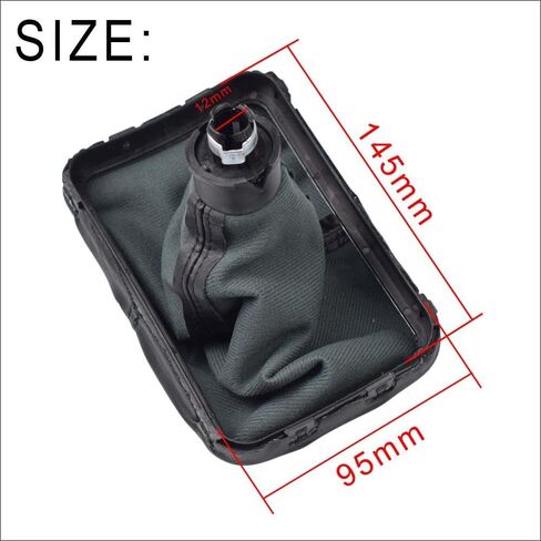 5 Speed Gear Stick Shift Knob Leather Boot for VW Beetle 1998 1999 2000 2001 2002 2003 2004 2005 2006 2007 2008 2009 2010 (Black) in Kuwait