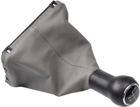 5 Speed Gear Stick Shift Knob Leather Boot for VW Beetle 1998 1999 2000 2001 2002 2003 2004 2005 2006 2007 2008 2009 2010 (Black) in Kuwait