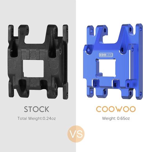 حامل ناقل الحركة COOWOO RC، جزء ترقية لحامل ناقل الحركة بلوحة انزلاقية للسيارات الزاحفة 1/18 TRX-4M RC، متانة وثبات معززة، مصنوعة من سبائك الألومنيوم، أزرق in Kuwait
