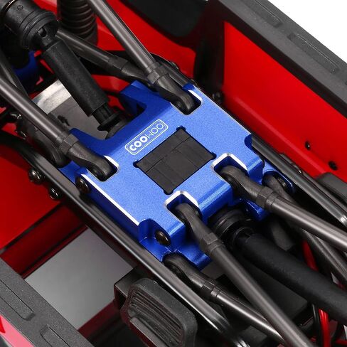 حامل ناقل الحركة COOWOO RC، جزء ترقية لحامل ناقل الحركة بلوحة انزلاقية للسيارات الزاحفة 1/18 TRX-4M RC، متانة وثبات معززة، مصنوعة من سبائك الألومنيوم، أزرق in Kuwait