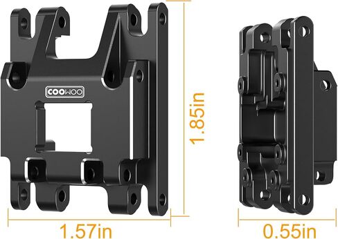 COOWOO RC Transmission Mount, Skid Plate Transmission Mount Upgrade Part for 1/18 TRX-4M RC Crawler Cars, Enhanced Durability and Stability, Made of Aluminum Alloy, Blue in Saudi Arabia