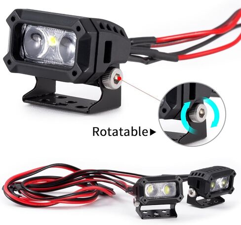 أضواء الزاحف RC LED المصباح الأمامي 18 مم أجزاء ترقية لـ 1/10 محوري SCX10 90046 TRX4 TRX6 Wraith Redcat Gen8 RC ملحقات السيارة الزاحفة (أبيض) in Kuwait