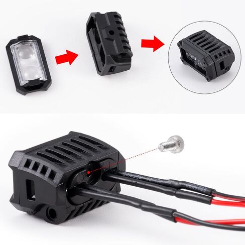 أضواء الزاحف RC LED المصباح الأمامي 18 مم أجزاء ترقية لـ 1/10 محوري SCX10 90046 TRX4 TRX6 Wraith Redcat Gen8 RC ملحقات السيارة الزاحفة (أبيض) in Kuwait
