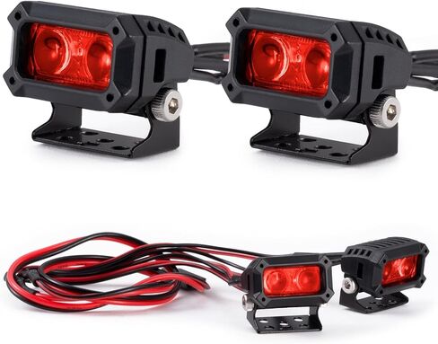 أضواء الزاحف RC LED المصباح الأمامي 18 مم أجزاء ترقية لـ 1/10 محوري SCX10 90046 TRX4 TRX6 Wraith Redcat Gen8 RC ملحقات السيارة الزاحفة (أبيض) in Kuwait