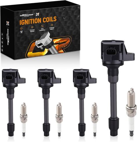 maXpeedingrods UF-749 Set of 4 Ignition Coil Pack and Iridium Spark Plugs Fit for Honda Civic 2016-2020 for Honda Fit 2015-2019, Ignition Coil Kit Replaces 305205R0003 305205R0013 in Saudi Arabia