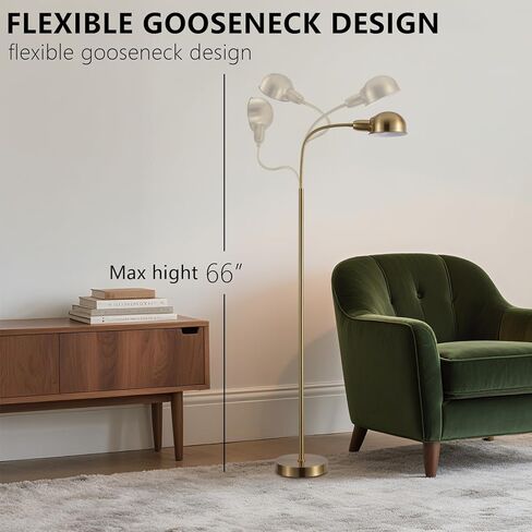 Adjustable Floor Reading Lamp Standing Lamps with Remote Control Gooseneck and Rotatable Shade, Modern for Living Room Bedroom Study Room Office Hotel in Saudi Arabia