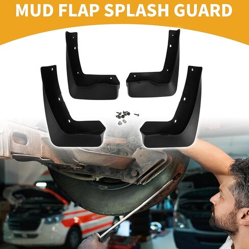 Mud Flap Splash Guard - Car Front & Rear Side Mud Guards - for BMW X1 E84 F48 2016-2022 Plastic Black with Mount Accessories - 1 Set in Saudi Arabia