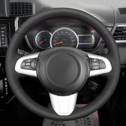 MEWANT Hand Sewn Steering Wheel Cover Wrap for Toyota Santo Steering Wheel Accessories for Toyota Car Steering Wheel Accessories in Saudi Arabia