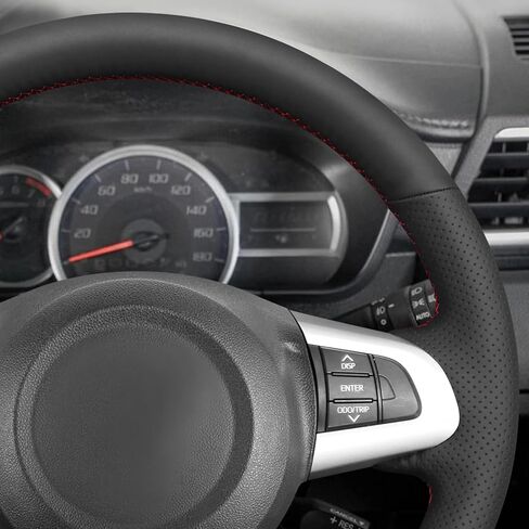 MEWANT Hand Sewn Steering Wheel Cover Wrap for Toyota Santo Steering Wheel Accessories for Toyota Car Steering Wheel Accessories in Saudi Arabia