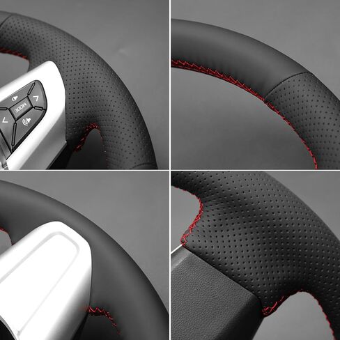 MEWANT Hand Sewn Steering Wheel Cover Wrap for Toyota Santo Steering Wheel Accessories for Toyota Car Steering Wheel Accessories in Saudi Arabia