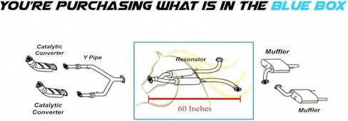Northeastern Exhaust | Stainless Steel Exhaust Resonator Pipe Compatible for Infiniti M37 2011-2013 3.7L - Includes Gaskets and Clamps | Automotive Replacement Part in Saudi Arabia