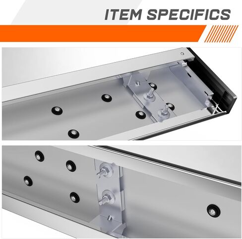 PM PERFORMOTOR 6.5" Running Boards Compatible with 2005-2023 Toyota Tacoma Extended Cab, Pair of Stainless Steel Side Rails Step Bars with 6 Pcs Brackets, Polished Chrome/Black in Saudi Arabia