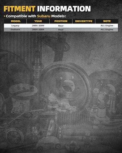 512293 مجموعة محور تحمل العجلات الخلفية مع 5 عروة متوافقة مع سوبارو ليجاسي 2005-2009، المناطق النائية 2005-2009، غير ABS in Saudi Arabia