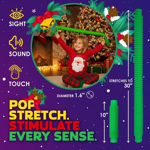 nutty toys Pop Tubes - Sensory Toys - Endless Creativity & Fun for Kids and Toddlers |8 Pack Large| - Connect & Pop! Top ADHD Autism Fidget 2025, Best Boy & Girl Easter Gift Idea in Kuwait