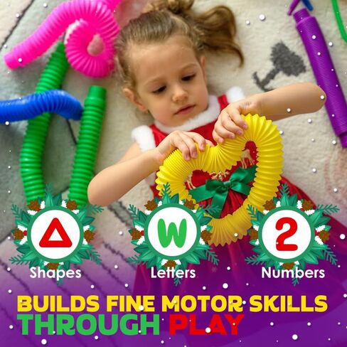 nutty toys Pop Tubes - Sensory Toys - Endless Creativity & Fun for Kids and Toddlers |8 Pack Large| - Connect & Pop! Top ADHD Autism Fidget 2025, Best Boy & Girl Easter Gift Idea in Kuwait