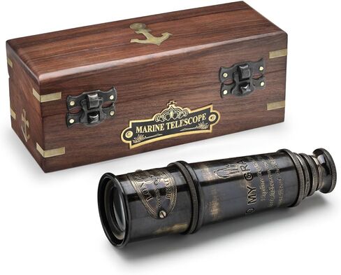1920 Brass Maritime “ to My Son " Camping Telescope Engraved with Gift Graduation Day Gifts for Son - Son Birthday Gifts - in Kuwait
