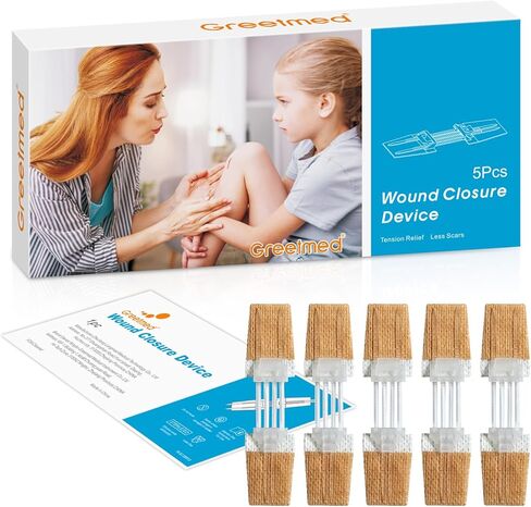 Emergency Wound Closure Device 10 Pcs Zip Stitch Wound Closure Strips Laceration Kit Sutures Bandaids for Wounds Repair without Sew Quick Clot First Aid Wound Care for Outdoor Hiking in Saudi Arabia
