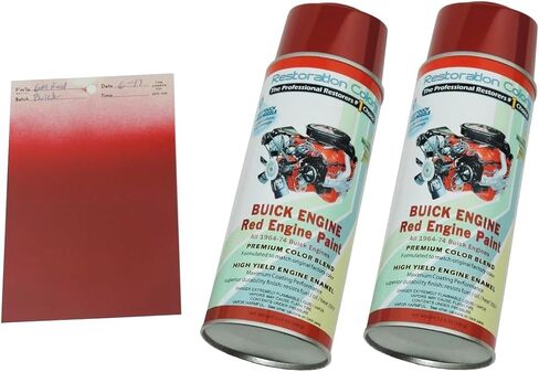 Inline Tube Compatible with 1964-72 Buick Skylark Red Engine Spray Paint 2pc in Saudi Arabia