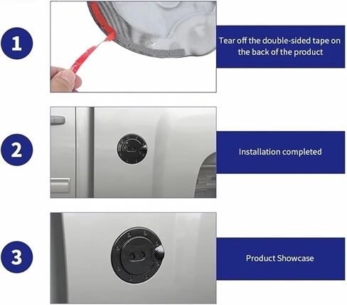 Car Fuel Tank Cap Decoration Cover Compatible For Chevrolet Silverado Compatible For GMC Sierra 2007 2008 2009 2010 2011 2012 2013(Style 3) in Saudi Arabia