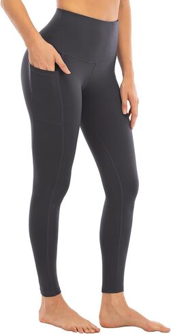 YEZII 2 Pack Fleece Lined Leggings with Pockets for Women,High Waisted Winter Yoga Pants in Kuwait