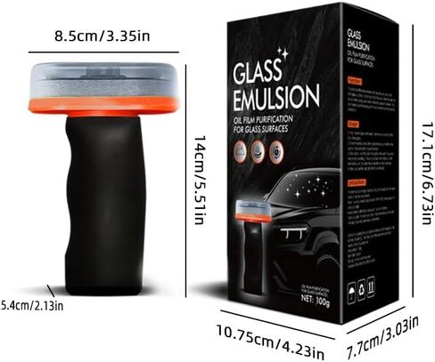 2 PCS Glass Treatment Oil Film Remover for Car Windshields, Hydrophobic Coating Compound, Automotive Window Cleaner, Multi-Surface Vehicle Glass Protection in Saudi Arabia