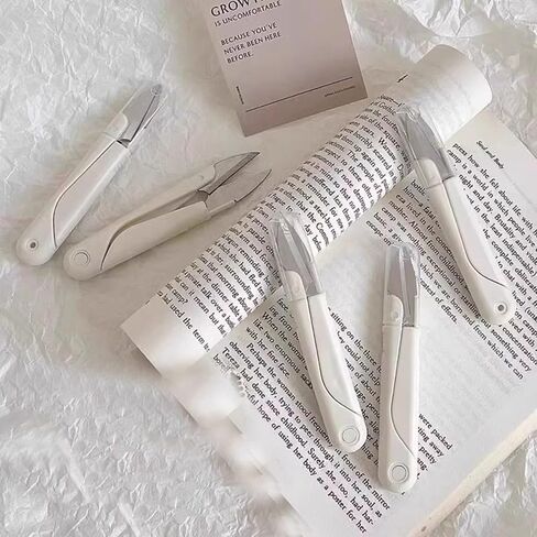 Compact U Shaped Portable Scissors with Protective Safety Cover for Yarn, Cross-Stitch, Thread, Sewing Trimming Snips in Saudi Arabia