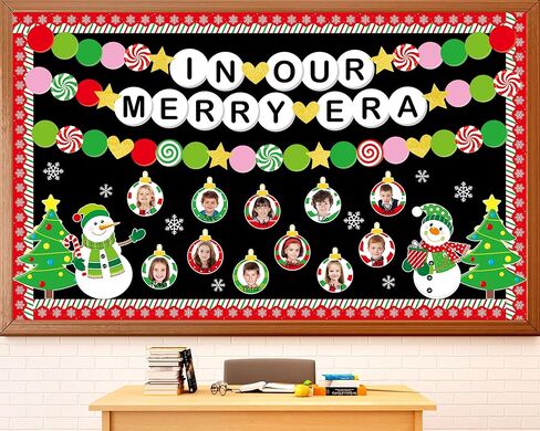 Christmas Bulletin Board Set Christmas Kindness Classroom Decoration Xmas Countdown Bulletin Board Winter Xmas Star Colorful Light Bulb Cutouts for Holiday Classroom Home School Chalkboard Wall Decor in Kuwait