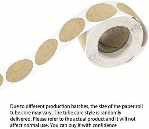 Rolls Kraft Paper Round Self-Adhesive Label Paper Item Classification Name Stickers Personalized Labels，500 Pieces 25mm Diameter Strong Adhesive Label Stickers for Sealing, Organizing & Marking in Saudi Arabia