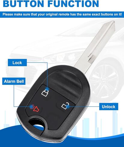 Key Fob Replacement for Ford: 3-Button Keyless Entry Remote Control for Ford Edge F-150 F-250 F-350 F-450 F-550 F-650 F-750 Escape Expedition Explorer Mercury 2004-2017, CWTWB1U793, 315Mhz, 2 Pack in Saudi Arabia