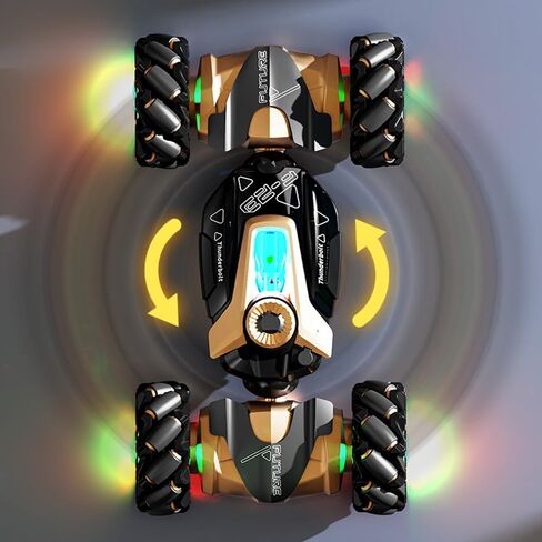 RC Stunt Car with Lights & Music for Kids, 2.4GHz Remote Control Car, 360° Rotation Off-Road Toy Car, Christmas Holiday Toys for Teens in Saudi Arabia