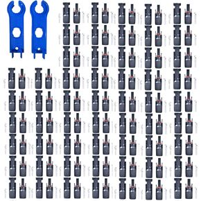 100PCS Solar connectors 50 Pairs Solar Panel Connectors with 2 Wrenches, Solar Connector with IP67 Waterproof Solar Panel Wire connectors (50pair) in Saudi Arabia