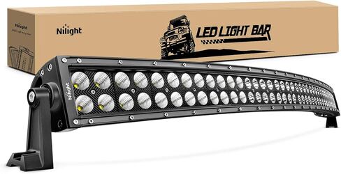 Nilight 50Inch 288W Curved LED Work Light Driving Fog Lamp LED Light Bar Offroad Lighting for SUV UTE ATV Truck 4x4 Boat, 2 Years Warranty in Saudi Arabia