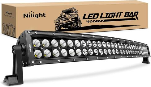Nilight 50Inch 288W Curved LED Work Light Driving Fog Lamp LED Light Bar Offroad Lighting for SUV UTE ATV Truck 4x4 Boat, 2 Years Warranty in Saudi Arabia