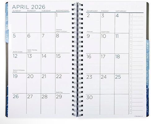 PlanAhead See It Bigger أكتوبر 2025 - ديسمبر 2026 مخطط أكاديمي شهري/أسبوعي، 8.75 بوصة × 5.5 بوصة × 0.5 بوصة / حجم متوسط، وقلم حبر ملون متعدد الألوان 6 في 1 من TheBeliver LLC. in Kuwait