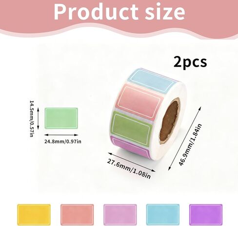 1000 Pcs(2 Rolls) Moving Labels for Boxes, Color Coding Labels, Color Coded Stickers, Waterproof Colorful Colored Stickers for Home Office File Notes Food Name Tags in Saudi Arabia