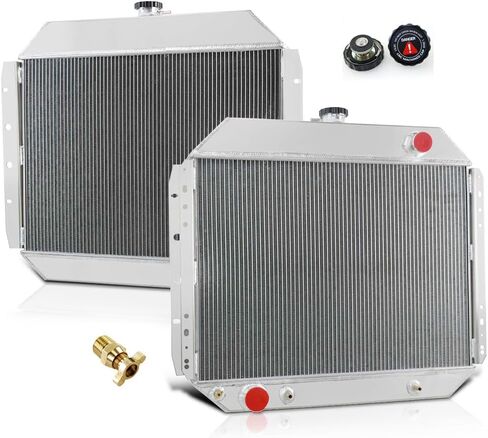 Pro 3 Row Core CU433 Aluminum Radiator Compatible with 1966-1979 67 68 69 70 71 72 73 74 75 Ford F100 F150 F250 F350 Bronco Truck Pickup V8 Cooling Radiators in Saudi Arabia