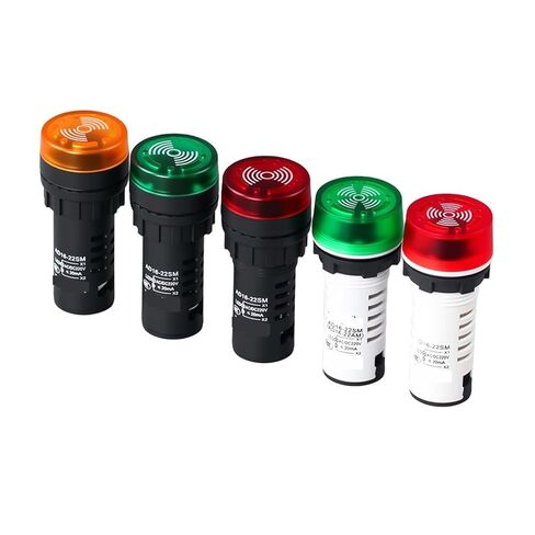 AD16-22SM صوت متقطع فلاش صوت وضوء صفارة إنذار ضوء إنذار LED مؤشر إشارة إنذار ضوء (16mmgreenAC220V) in Saudi Arabia
