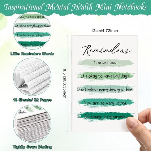 25 Sets Mental Health Gifts Bulk Green Ribbon Notepads and Pens Inspirational Notebooks for Classroom Office Team Staff Favors in Saudi Arabia