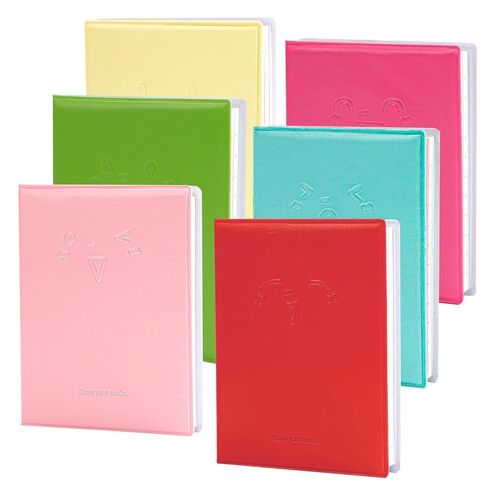 QUMENEY Mini Pocket Notebook, Cute Small Diary Notepads Lined Memo with PU Leather Case, Portable Blank Notebook Travel Journals Sketchbook (12, 6 Colors) in Saudi Arabia