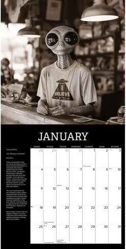 Willow Creek Press, Alien Diaries 2026 Wall Calendar, 12'' X 12'', 18-Month Calendar with Stapled Binding in Saudi Arabia