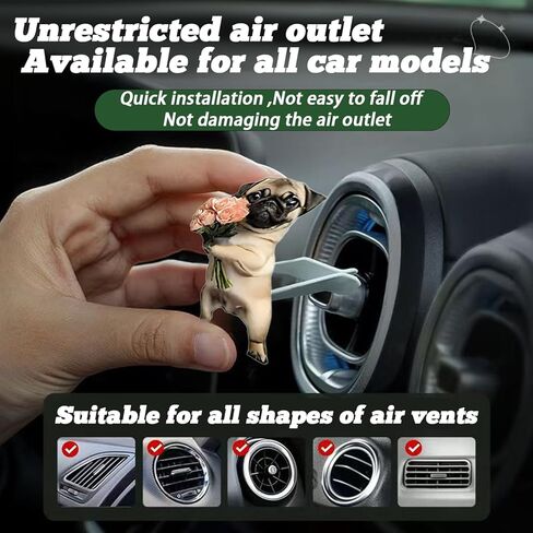 8 قطع من موزع تهوية السيارة من الأكريليك اللطيف، موزع روائح سيجار هافانا ثنائي الأبعاد، معطر سيارة لطيف، إكسسوارات داخلية ممتعة وعصرية، مشبك تزيين لمخرج الهواء in Kuwait