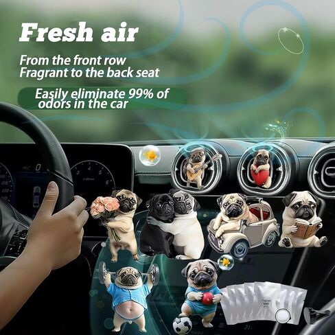 8 قطع من موزع تهوية السيارة من الأكريليك اللطيف، موزع روائح سيجار هافانا ثنائي الأبعاد، معطر سيارة لطيف، إكسسوارات داخلية ممتعة وعصرية، مشبك تزيين لمخرج الهواء in Kuwait