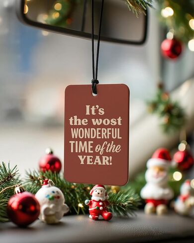 Boho Christmas Car Air Freshener 4 Pcs, Coquette Mistletoe Xmas Tree Reindeer Hanging Air Freshener for Cars Closet Drawer Books, Christmas Car Accessories Mirror Decor for Women Girls in Saudi Arabia
