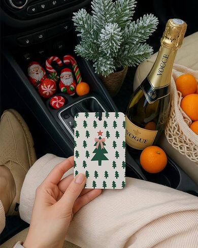 Boho Christmas Car Air Freshener 4 Pcs, Coquette Mistletoe Xmas Tree Reindeer Hanging Air Freshener for Cars Closet Drawer Books, Christmas Car Accessories Mirror Decor for Women Girls in Saudi Arabia