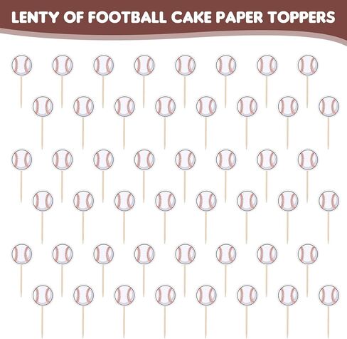 48 Pcs Baseball Cupcake Toppers, Baseball Party Decorations Sport Ball Cupcake Toothpicks for SportsThemed Birthday Party Cake Decorations in Saudi Arabia