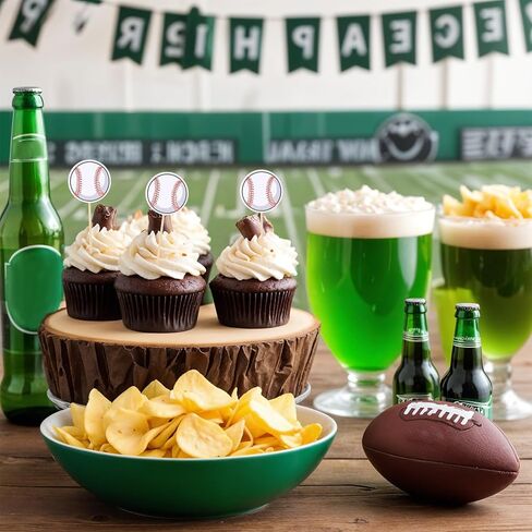 48 Pcs Baseball Cupcake Toppers, Baseball Party Decorations Sport Ball Cupcake Toothpicks for SportsThemed Birthday Party Cake Decorations in Saudi Arabia