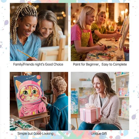 6 حيوانات مختلفة ترسم بالأرقام للبالغين، قطة، زرافة، كلب، بقرة، بطة، ضفدع، فن DIY ملون لرسم الحيوانات، طلاء من الأكريليك، قماش صغير، مجموعات رسم سهلة مقاس 8 × 12 بوصة بدون إطار in Saudi Arabia